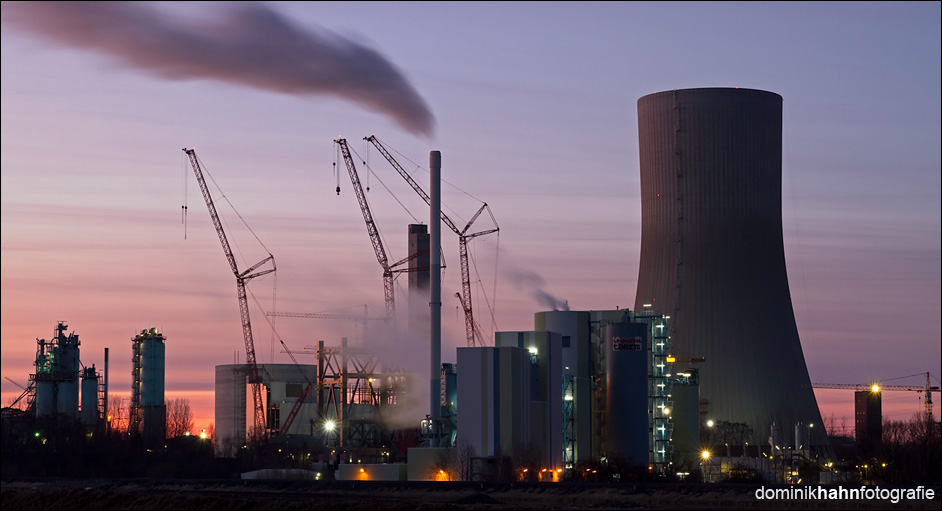 Fotografie Trianel Lünen zur Blaue Stunde